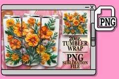 Fresh Vibrant Dreamy Spring Flower 3D 20oz Tumbler Wrap Product Image 1