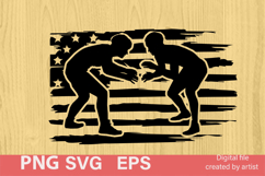 freestyle wrestling, men's freestyle wrestling, silhouette Product Image 1