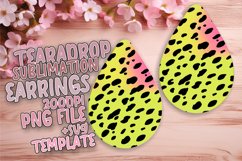 Exotic Leopard Gradient Teardrop Earring Wrap PNG Product Image 1
