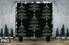 Christmas Tree Square Sublimation Slate Design Product Image 1