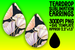 Trendy Teardrop Design for DIY Projects , Flower Pattern Product Image 1