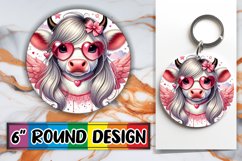 Unique Circle Keychain Magic PNG, Valentines Product Image 1