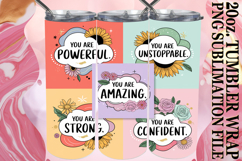 Bright Nights 20oz tumbler wrap, Quote Product Image 1