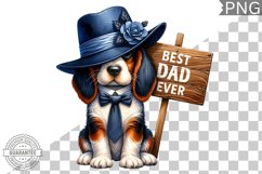 Best Dad Ever Sublimation - Father&#039;s Day Dog Clipart PNG Product Image 1