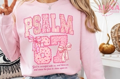 Lace Psalm 67 Six Seven PNG, Turquoise Brown Bow Trend Product Image 3