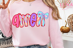 Preppy Amen PNG, Coquette bow Amen Png, Preppy Easter png Product Image 4