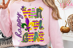 Happy Mardi Gras Png, Crawfish And Coquette Bow Carnival Png Product Image 4