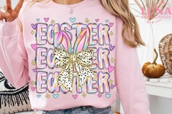 Happy Easter PNG, Glitter Easter Bunny Coquette PNG Product Image 6