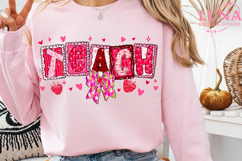 Teach Valentine Png, One Loved Teacher Png, Valentine's Day Product Image 6