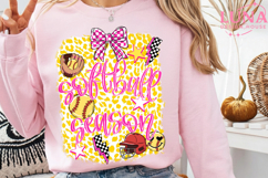 Softball Bow Png, Game Day Softball PNG, Floral Softball Bow Product Image 6