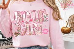 Book Girl Png, Girly Reading PNG, Doodle Book Lover Png Product Image 4