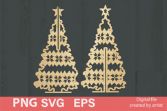 Christmas decor, SVG Christmas trees, multi-layer cutting, Product Image 1