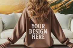 Dark Chocolate Gildan 18500 Hoodie Sweatshirt Mockup, 185 mo Product Image 1