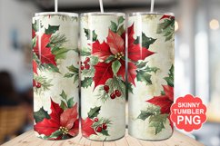 Christmas Flowers Tumbler | Christmas Tumbler Wrap Product Image 1