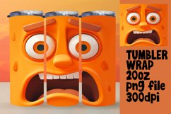 Cute 3D Emoji Tumbler Wrap - Cartoon Design Product Image 1