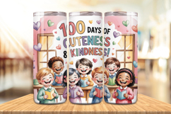 100 Days Of School Tumbler wrap, Teacher Day 20oz Tumbler Product Image 1