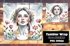 ARTISTIC 20oz Tumbler Design for Gifts , Beauty Woman Product Image 1