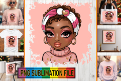 Stylish Tote Bag Magic PNG, Afro Girl Product Image 1