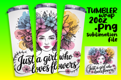 STUNNING 20oz Tumbler Design for Any Occasion , Just A Girl Product Image 1