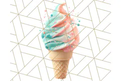 Coral and Aqua Summer Clipart PNG Pastel Tropical Icons Product Image 5
