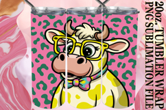 BREATHTAKING SUNSETS 20oz TUMBLER WRAP, Cute Cow Product Image 1