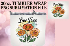Sweet Sublimation 20oz tumbler wrap, Flowers Quote Product Image 1