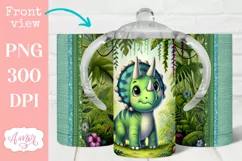 Dinosaur sippy cup sublimation PNG, Baby 12oz Kids tumbler Product Image 1