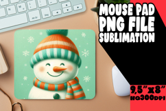 Unique Mouse Mat Sublimation Style, Snowman Product Image 1