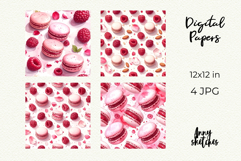 Macaron Patisserie Digital Paper Kit Rococo Patterns Product Image 2