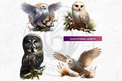 Watercolor Winter Wildlife Arctic Animal Clipart Set Product Image 10