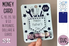 Fathers day Money card | Paper cutting | Money card SVG Product Image 1