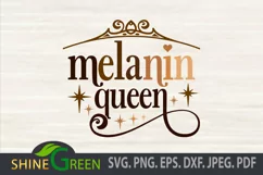 Melanin Queen SVG for Black Woman SVG, Black Girl SVG Product Image 2