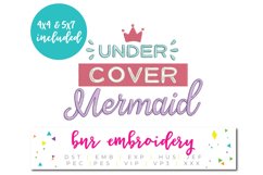 Mermaid Machine Embroidery Design Product Image 1