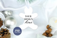 Gingerbread Man Ornament Mockup PSD, Ornament Mockup PNG Product Image 4