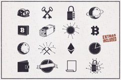 Bitcoin &amp; Blockchain Vintage Emblems / SVG / EPS Files Product Image 5