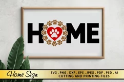 DOG - HOME SIGN SVG PNG EPS DXF for Cutting and Printing Product Image 1