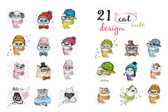 Big set cute cat hand drawn Product Image 1