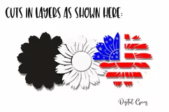 American Flag, Sunflower SVG / PNG / EPS / DXF files Product Image 2