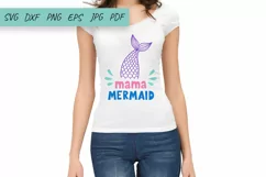 Mermaid Mama and Mini, Mermaid Tail SVG, Mermaid SVG file Product Image 2