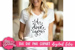 I Love You - Hand lettered SVG, DXF, PNG hand lettered Product Image 3