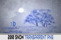 200 WINTER SNOW TRANSPARENT PNG FILES, PHOTOSHOP OVERLAYS Product Image 1
