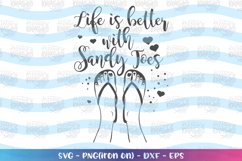 Summer svg life is better with sandy toes clipart Product Image 1