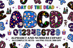 Day of The Dead PNG Alphabet, day of the dead letters doodle Product Image 1