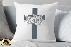 SVG-Flower Cross SVG PNG EPS DXF Cutting and Printing Files Product Image 7