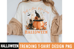 Just a Girl Who Loves Halloween Sublimation PNG Product Image 5
