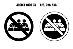 Avoid Crowd Signs Product Image 1