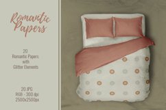 20 Romantic Papers with Glitter Elements JPG Product Image 8