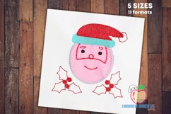 Sketch Of The Santa Face Embroidery Design Product Image 1