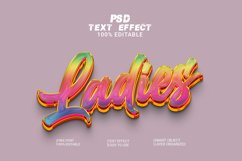 Ladies 3d Text Effect Style Product Image 1
