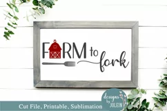 Farm to Fork Kitchen Design - SVG, Sublimation, Printable Product Image 1